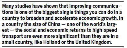 Taking China's measure by fast train