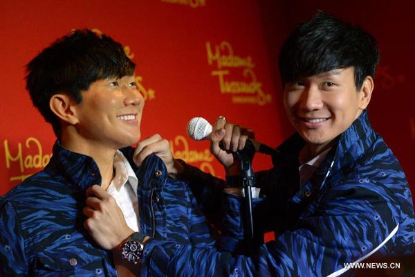 JJ Lin's wax figure unveiled at Madame Tussauds
