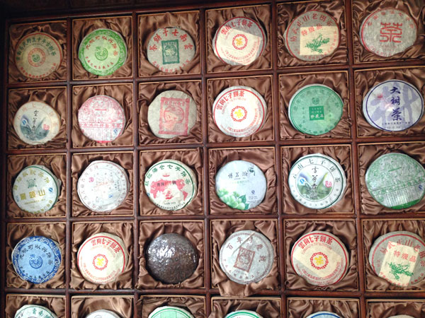 Cakes of pu'er tea are collector's items, carefully kept and aged like fine wines. The new tea party