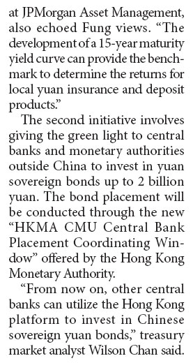 First 15-year-tenor yuan bond applauded in town