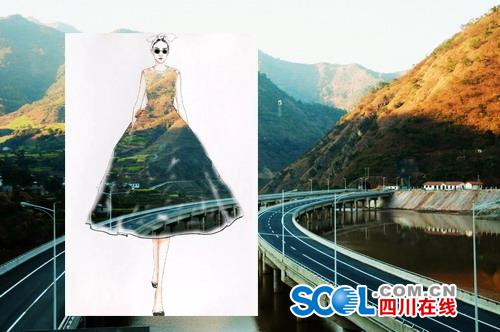 把高速公路做成衣服穿上身 美不美？（組圖）
