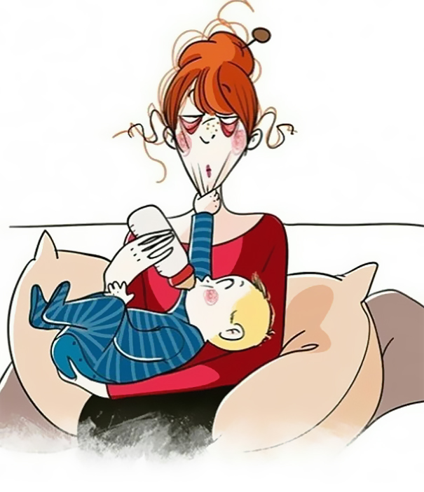 漫畫(huà)組圖：有了娃之后的真實(shí)寫(xiě)照