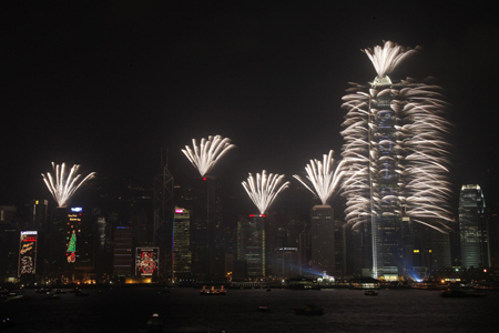 New Year celebration in Hong Kong