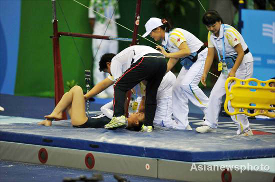 South Korean gymnast safe after injury at Universiade South Korean gymnast safe after injury at Universiade