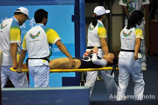 South Korean gymnast safe after injury at Universiade South Korean gymnast safe after injury at Universiade